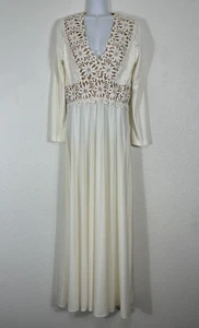 Vintage Lillie Rubin Collection 700 Gown Dress Womens S/M Wedding White Formal - Picture 1 of 15