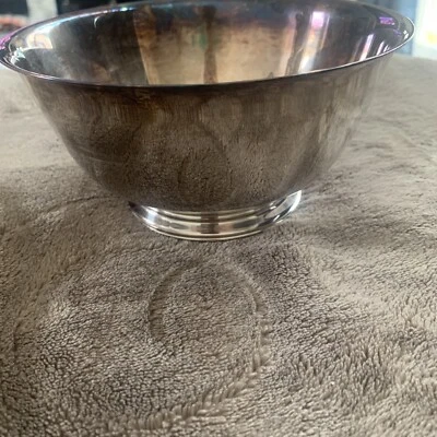 “Sons of Liberty Bowl” 6 “ by Paul Revere Reproduction, Oneida Silversmiths - Image 1 of 4