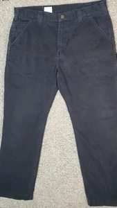 Pantalones Carhartt Para Hombre 36x30 F Negros Resistentes Flex Relajado Lona Trabajo Grunge - Imagen 1 de 6