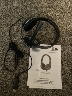 Cyber Acoustics AC-5008 USB Stereo Headset - Image 1 of 4