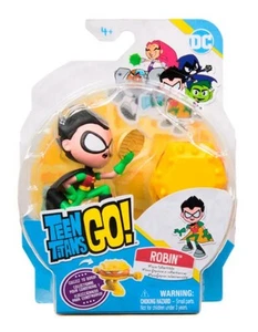 Teen Titans Go! Robin Micro Colletible Figure With Burger Robot Figure Piece - Picture 1 of 2