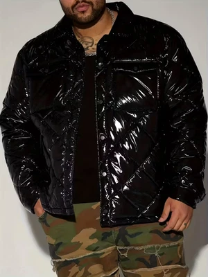 Men's Winter Casual Business Coat - Short Length BIG Plus Size 2XL To 6XL - Image 1 of 4