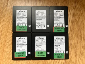 Job Lot of 6x Micron 256GB SSDs Bundle– Tested & Working - Afbeelding 1 van 2