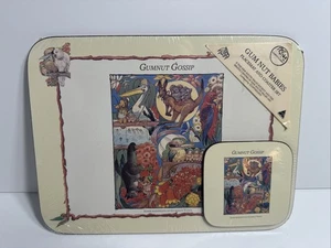 May Gibbs Gum Nut Babies Gumnut Gossip Placemat and Coaster Set Vtg 1992 New - Picture 1 of 7
