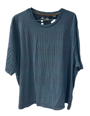 TASSO ELBA Men’s Dark Slate Blue Short Sleeved T-Shirt Cotton XL - Image 1 of 4