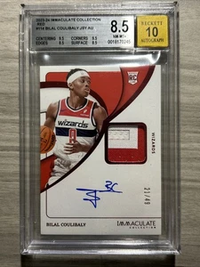 2023-24 Panini Immaculate Bilal Coulibaly Red Rookie Patch Auto RPA BGS 8.5 #/49 - Foto 1 di 2