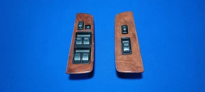 Interruptores de ventana eléctrica Lexus ES 300 1999 2000 grano de madera conductor/pasajero usados Foto 1 de 4