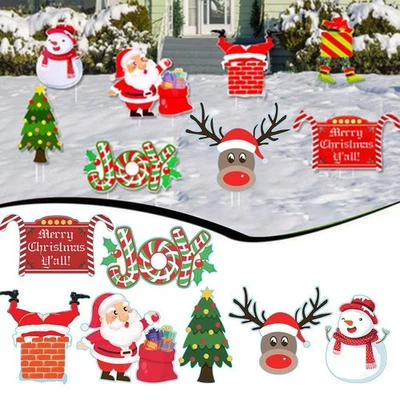 Plastic Rod Square Christmas Decorations Elk Festivity To The Occasion Outdoor - image 1 of 4