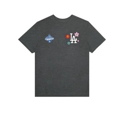 PRESALE Murakami x Dodgers World Series 2025 Champs T-Shirt - Charcoal Size M - Image 1 of 3