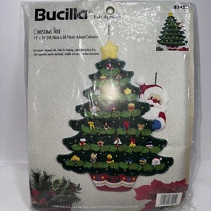 NEW OLD STOCK Bucilla Weihnachtsbaum Adventskalender Pailletten Filz Applikation Set - Bild 1 von 3