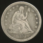 USA United States 1857 Seated Liberty Quarter Dollar Km#A64.2
