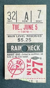 Vintage 1979 Kansas City Royals vs New York Yankees Ticket Stub 6/5/79 - Picture 1 of 2
