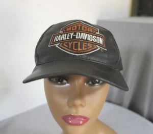 Cappello Captains Newsboy Newsboy in pelle Bar & Shield bandiera USA ""Born to Ride - Foto 1 di 15