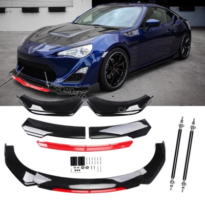 Front Bumper Lip Spoiler Splitter Red & Black + Strut Rods For Scion xB iM tC Foto 1 de 4