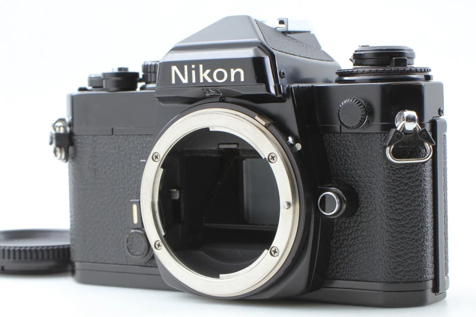 [EXC+5 w/ Cap] Nikon FE Black Body SLR 35mm Film Camera from Japan #1612 - Image 1 of 4