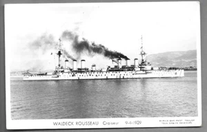 CPSM  --  MARINE NATIONALE . WALDECK ROUSSEAU CROISEUR . 9-4-1929 . 776.K - Picture 1 of 1
