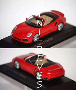 MINICHAMPS Porsche 911 Turbo S Cabrio 2013 Rosso 1/43 410062230 - Foto 1 di 1