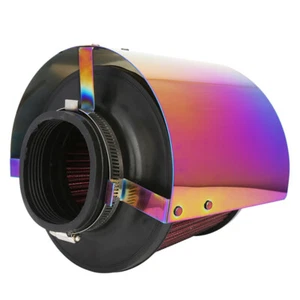2.5-3.5" CONO COCHE UNIVERSAL ACERO INOXIDABLE PROTECTOR TÉRMICO ADMISIÓN FILTRO CUBIERTA - Imagen 1 de 5