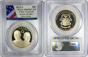 2013-S PCGS PR69DCAM 5 Star Generals Arnold, Bradley 50C #4 ~ FIRST STRIKE - Picture 1 of 3