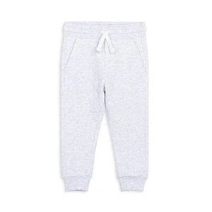Miles The Label Fleece Jogger Pants Boys 8Y Light Heather Gray Drawstring Waist - Picture 1 of 19