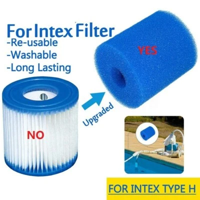 Reusable Washable Hot Tub Pool Filter Foam Cartridge Sponge For Intex Type H - Image 1 of 4