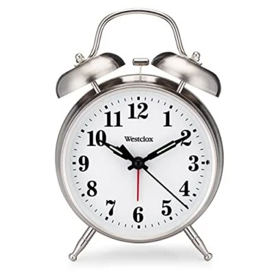 Loud Alarm Clock for Heavy Sleepers Classic Twin Bell Metal Case Backlight - Image 1 of 4