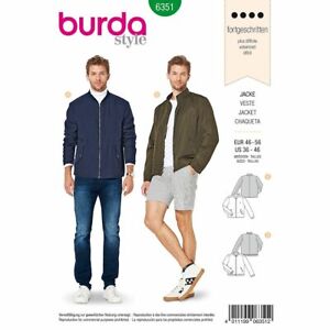 Burda Advanced SEWING PATTERN 6351 Mens Blouson Jacket Sizes 36-46