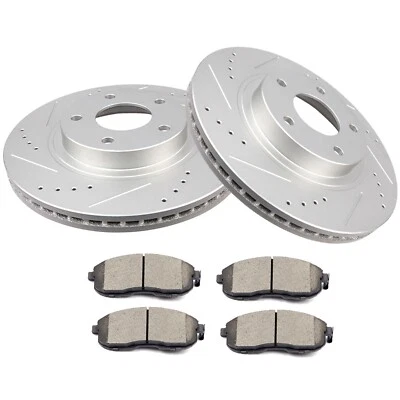 Pastillas de freno y rotores delanteros cerámicos para Infiniti I35 Nissan Altima Nissan Máxima Foto 1 de 4