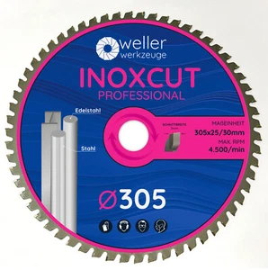 Profi INOXCUT Sägeblatt Kreissägeblatt Kappsäge für Stahl und Edelstahl 76-305mm - Bild 1 von 23