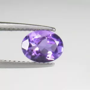1.22 Ct ~ 1$ No Reserve Auction Natural Purple Amethyst Oval Beautiful Cut - Picture 1 of 2