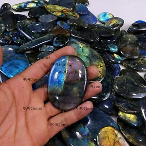 Lote de piedras preciosas con forma de mezcla suelta de palma de labradorita natural de 1 lb 1-4 pulgadas - Imagen 1 de 15