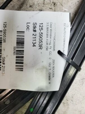 Regulador de ventana delantera derecha 2003-2008, Nissan Máxima, Psngr, N.º de parte: 80720-7Y000 Foto 1 de 4