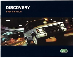 Land Rover Discovery Specifications 2003-2004 UK Market Brochure E S GS XS ES - Picture 1 of 2