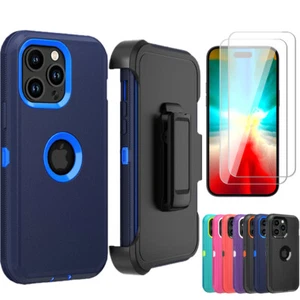 Für iPhone 15 Pro Max/15 Pro/15 Plus Hülle Robust + Gürtelclip + Displayschutz - Bild 1 von 31