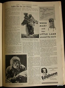 LON CHANEY SR 1930 DEATH PICTORIAL ANNOUNCEMENT HUNCHBACK & PHANTOM OF THE OPERA - Picture 1 of 1