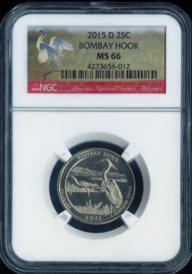 2015-D Bombay Hook Quarter NGC MS66 Quality - Image 1 of 2