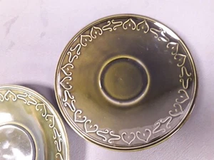 Saucer - Barbecue By Barratts of Staffordshire Dark green tea cup with a pattern - Picture 1 of 4