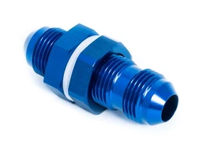 Schottwandverbinder Dash 6 / -6AN / JIC 6 (Bulkhead) Blau 9/16 - 18UNF - Picture 1 of 5