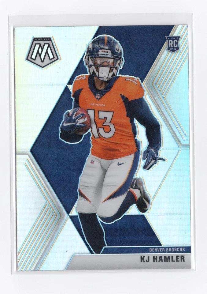 2020 Panini Mosaic Football KJ Hamler SILVER PRIZM RC SP #219 | Denver Broncos - Image 1 of 2
