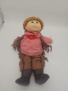 Muñeca vintage repollo parche años 80 o 90 vaquero pelo rubio - Imagen 1 de 17