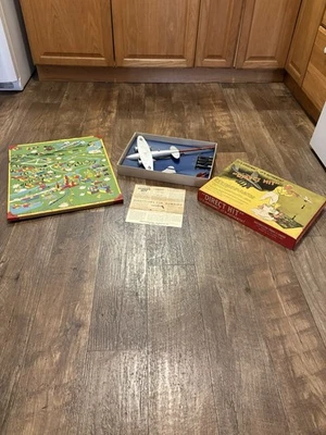 Vintage Antik Direct Hit WWII Us Army Brettspiel Raketen Komplett! Selten 1943 - Bild 1 von 4