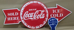 Drink Coca Cola Porcelain Enamel Sign 40 x 16.5 Inches 1 Sided - Picture 1 of 5
