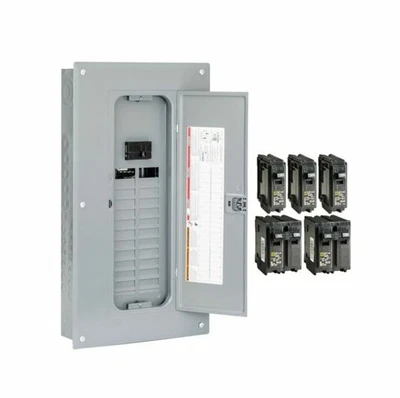 Square D Homeline Indoor Load Center 100 Amp 24 Space 48 Circuit HOM2448M100PCVP - Image 1 of 4