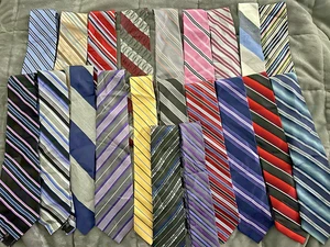 Set 21 Stck. Herren Krawatte Mix Streifen Mehrfarbig Hilfiger J Abboud Mehr Wear Quilt - Bild 1 von 14