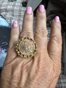 Vintage 1902 Indian Head Penny verstellbarer Ring - Bild 1 von 6
