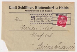 1938 German Sudetenland Blottendorf bei Haida Support Fuhrer Cover Czech - Picture 1 of 4
