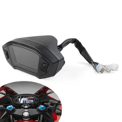 Lcd Led Digital Motorcycle Odometer Speedometer Gauge 14000R/min Universal - Image 1 of 4