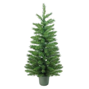 Northlight 4' Slim Green Walkway Artificial Potted Christmas Tree - Unlit - Picture 1 of 6