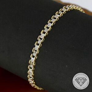 Wert 1.400,- Herrliches Diamant Damen Armband 585 / 14 Karat Gold Bicolor xxyy