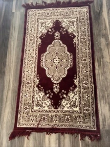Vintage Muslim Mosque Praying Rug 42"x25" Bright Colors - Picture 1 of 3
